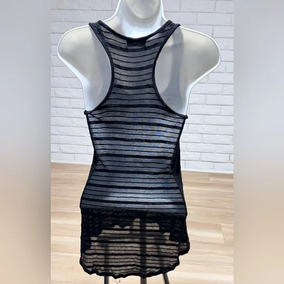 love J Black Tank Top with White Skull Lace Embroidery - Picture 3 of 4